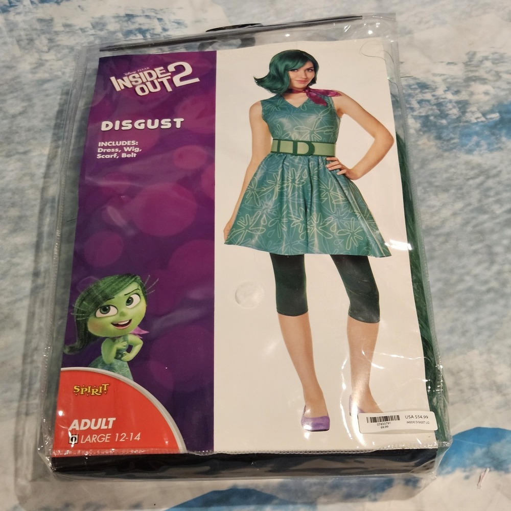 Inside Out 2 Disgust Costume Adult Large Spirit Halloween Disney Pixar